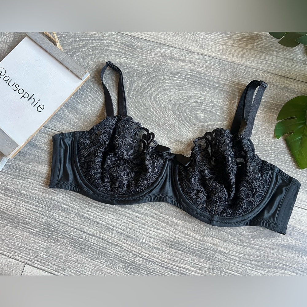 Victoria’s Secret vintage Y2K filigree embroidered mesh balconette bra 36C